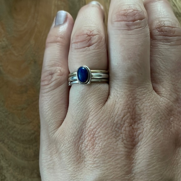 Mid-century minimalist lapis ring - Picture 14 of 16